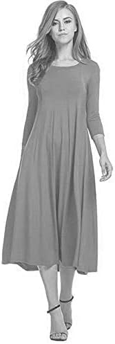 WOMENS LADIES PLAIN JERSEY SWING DRESS CASUAL LONG SLEEVE MIDI DRESSES SKATER Britstyle Boutique