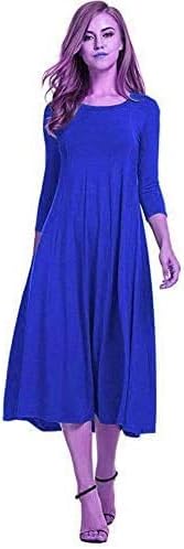 WOMENS LADIES PLAIN JERSEY SWING DRESS CASUAL LONG SLEEVE MIDI DRESSES SKATER Britstyle Boutique