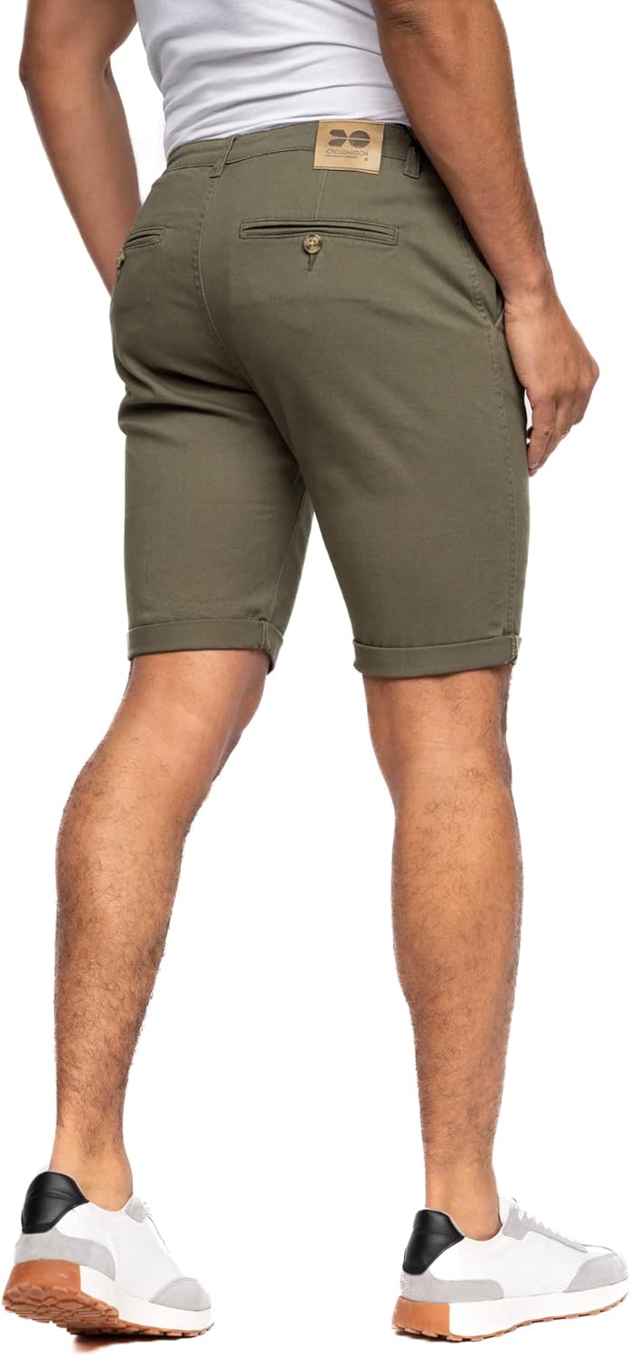 Mens Slim Fit Chino Shorts,Comfort Cotton Summer Shorts, Men's Shorts with Pockets-Best for Summer,Beach,Golf, Walking&Outdoors Britstyle Boutique