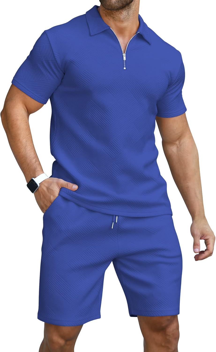 KUYIGO Men's Polo Shirt & Shorts 2-Piece Set Summer Tracksuit Clothing Fashion Casual Sweatsuits M-3XL Britstyle Boutique