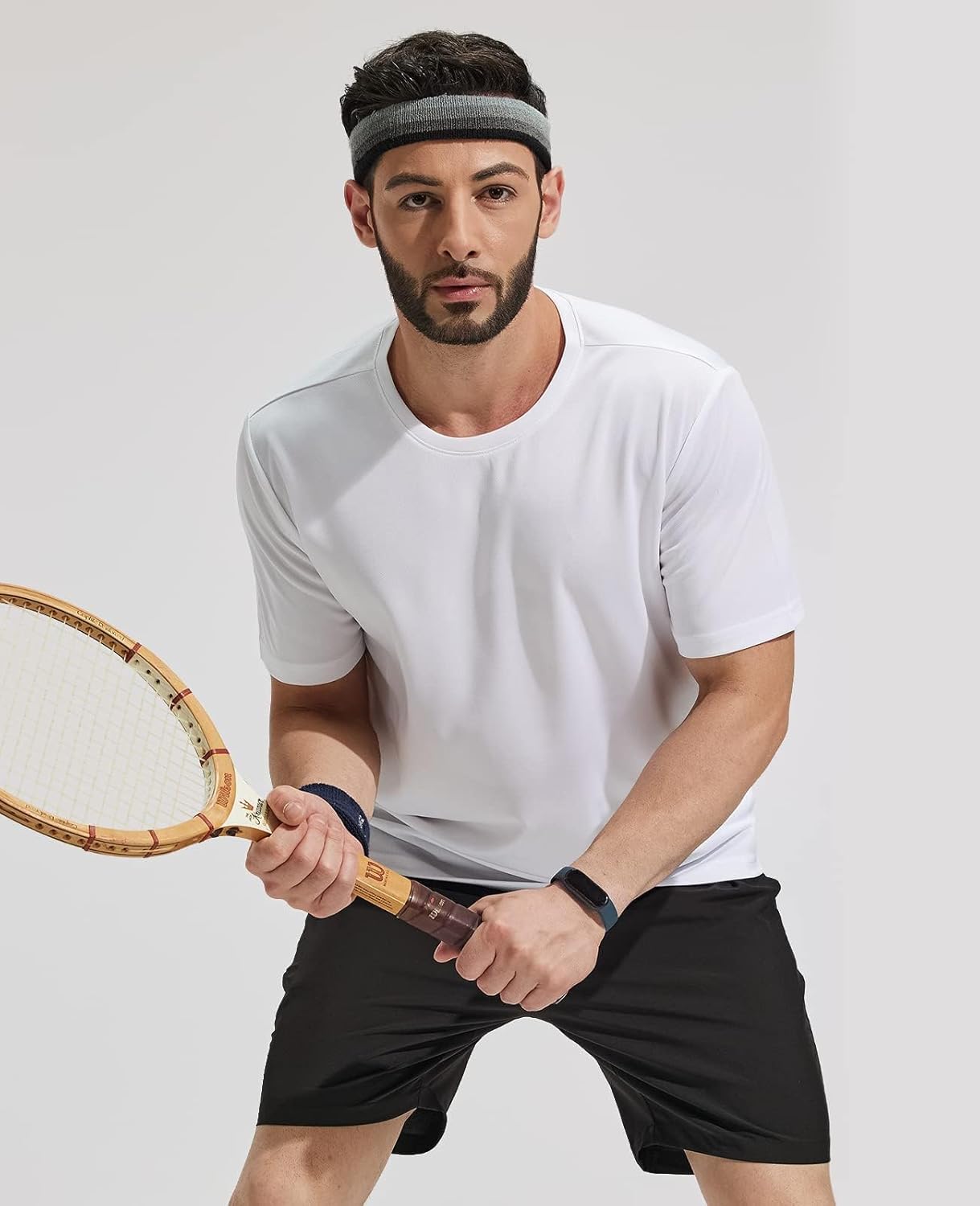 MIER Men's Gym Running T-Shirt Athletic Crewneck Short Sleeve Shirts Workout Quick Dry Moisture Wicking Top, Lightweight Britstyle Boutique
