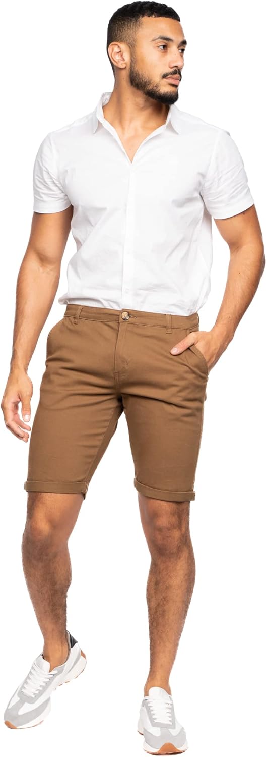 Mens Slim Fit Chino Shorts,Comfort Cotton Summer Shorts, Men's Shorts with Pockets-Best for Summer,Beach,Golf, Walking&Outdoors Britstyle Boutique