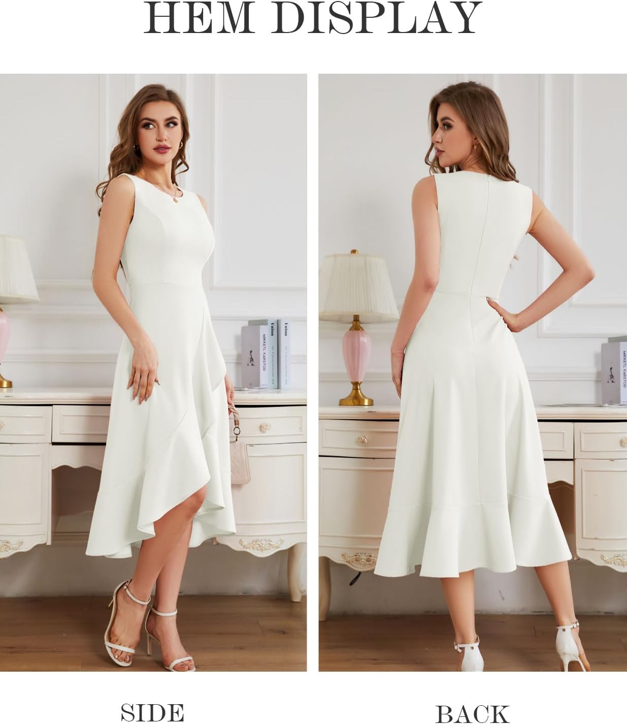 Cocktail Party Dresses for Women Wedding Guest Fall 2025 Sleeveless Fit and Flare Formal Church Dress Britstyle Boutique