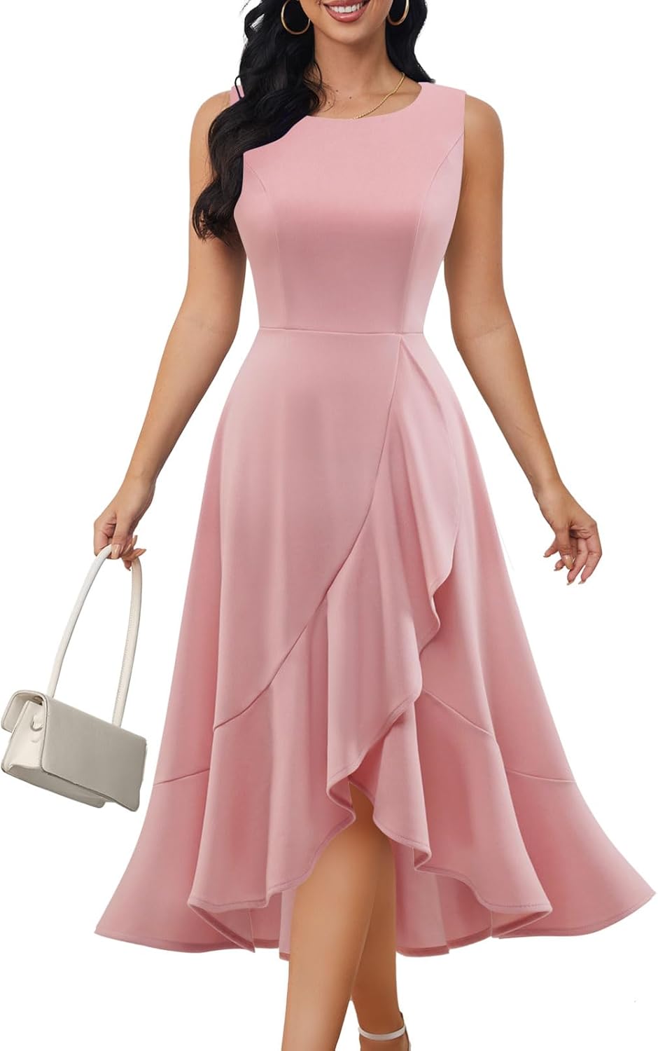 Cocktail Party Dresses for Women Wedding Guest Fall 2025 Sleeveless Fit and Flare Formal Church Dress Britstyle Boutique