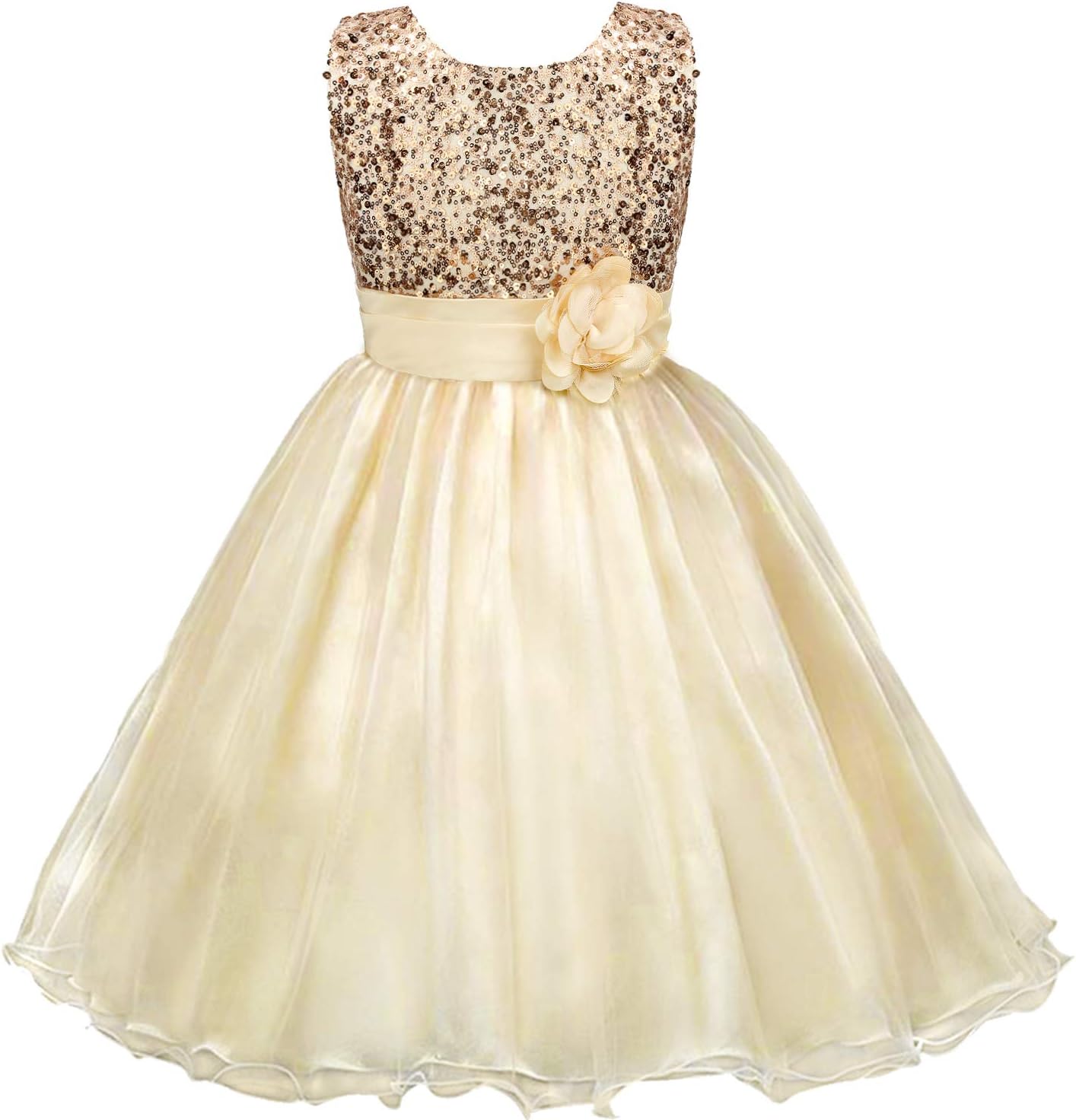 Girls Princess Dress Sequin Tulle Flower Pageant Birthday Party Wedding Bridesmaid Girl Dresses for 3-12 Years Britstyle Boutique