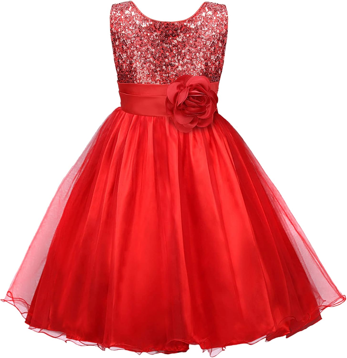 Girls Princess Dress Sequin Tulle Flower Pageant Birthday Party Wedding Bridesmaid Girl Dresses for 3-12 Years Britstyle Boutique