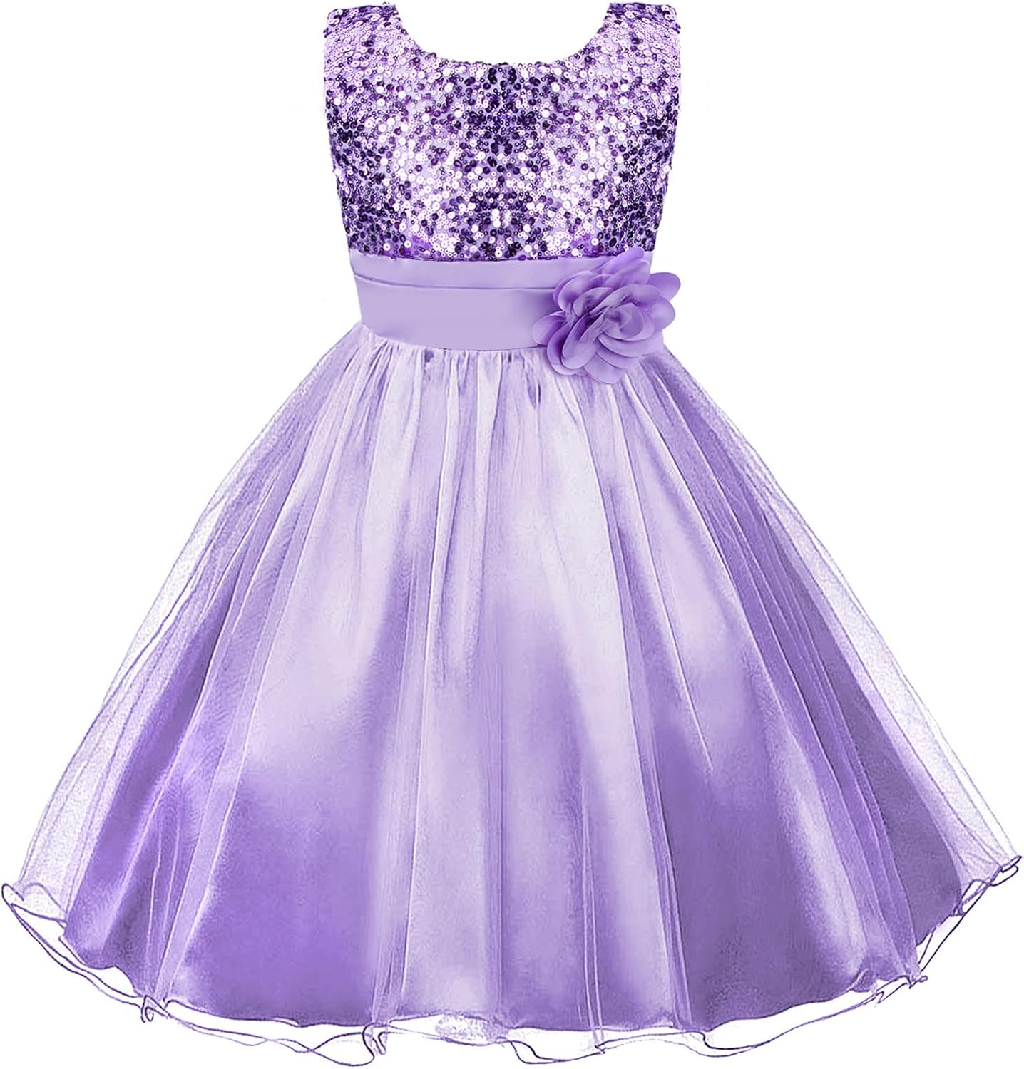 Girls Princess Dress Sequin Tulle Flower Pageant Birthday Party Wedding Bridesmaid Girl Dresses for 3-12 Years Britstyle Boutique