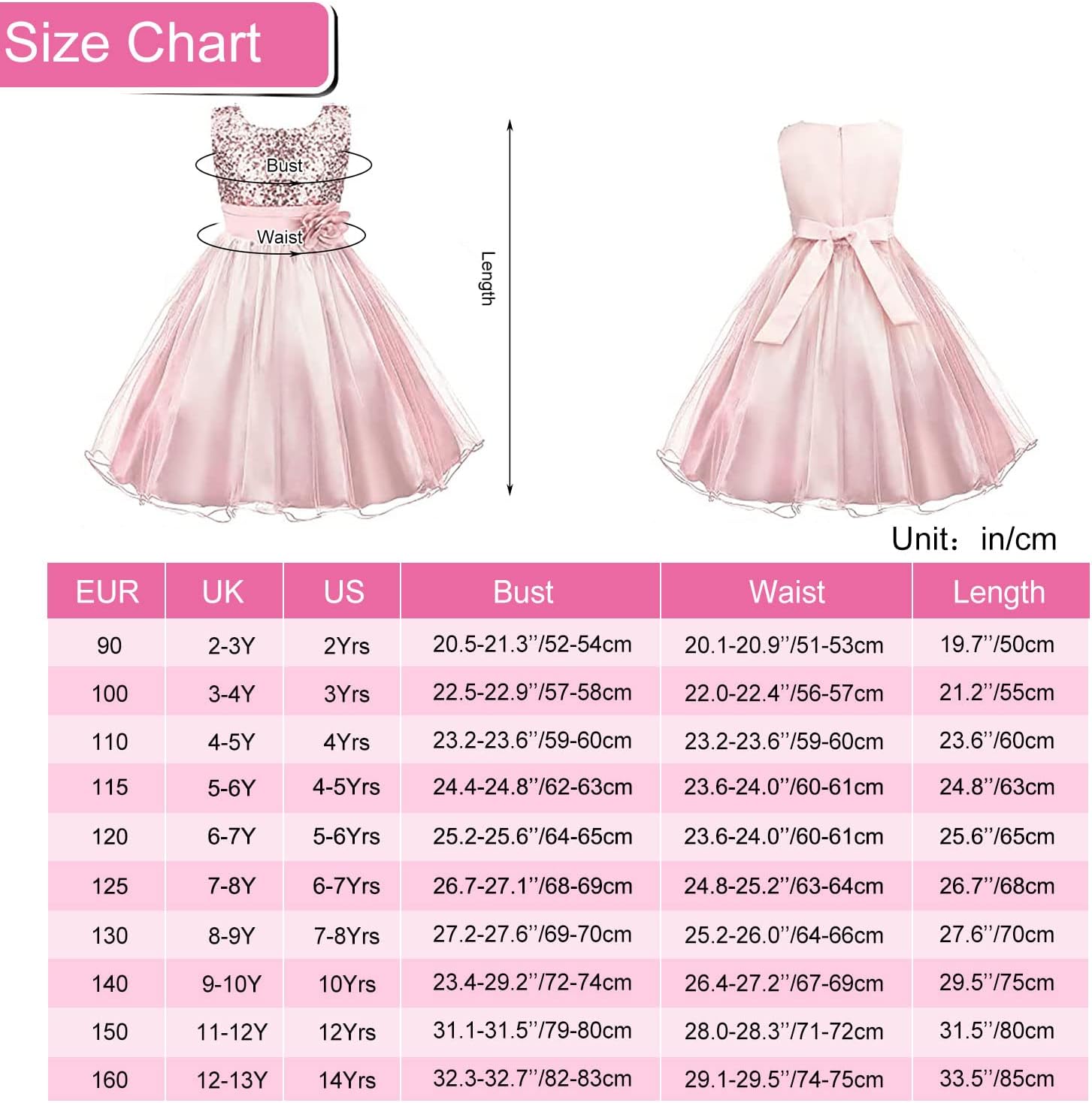 Girls Princess Dress Sequin Tulle Flower Pageant Birthday Party Wedding Bridesmaid Girl Dresses for 3-12 Years Britstyle Boutique