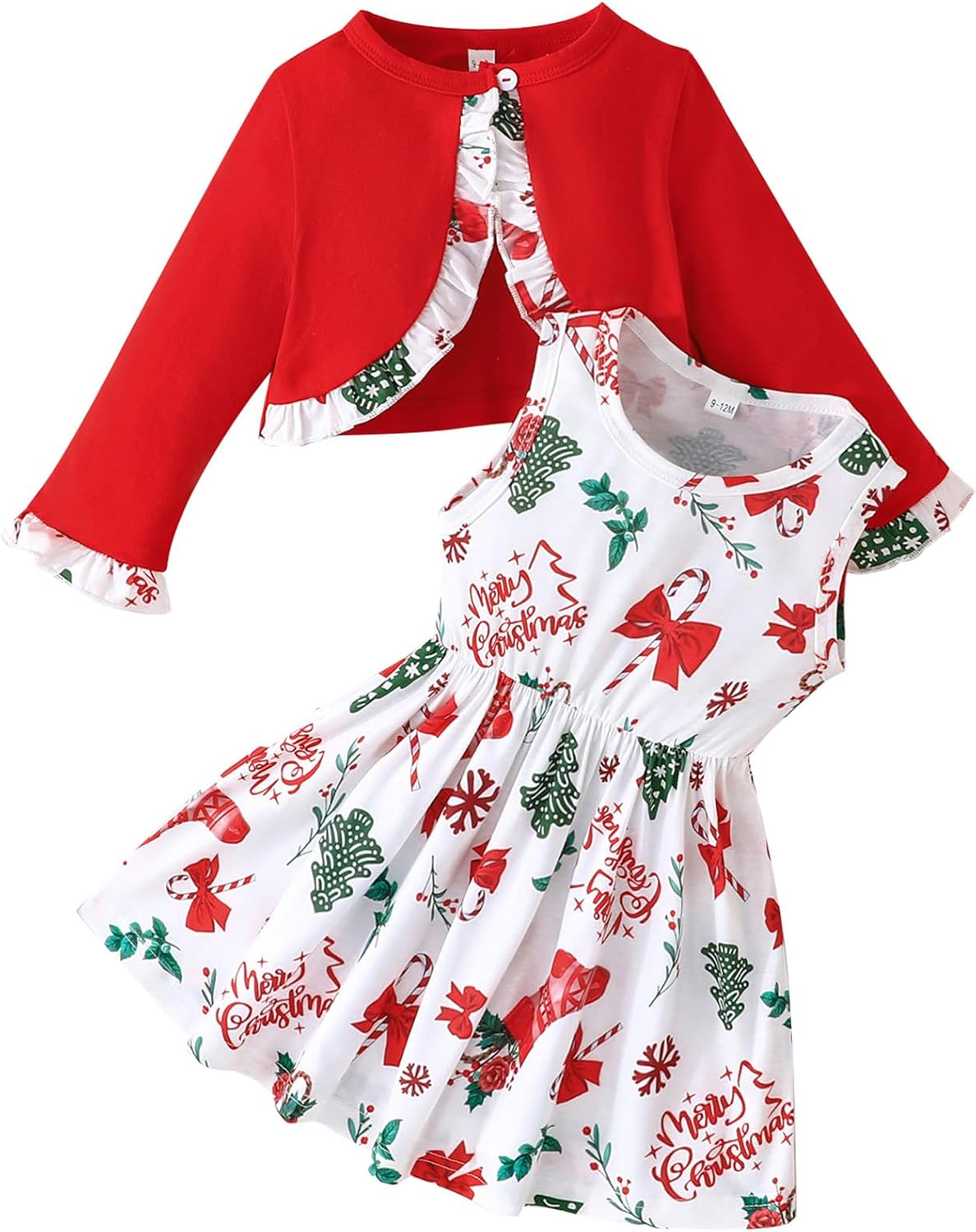 Baby Girls Dress and Cardigan Sets Toddler Girl Floral Print Sleeveless Dress and Long Sleeve Coat 2Pcs Outfits Britstyle Boutique