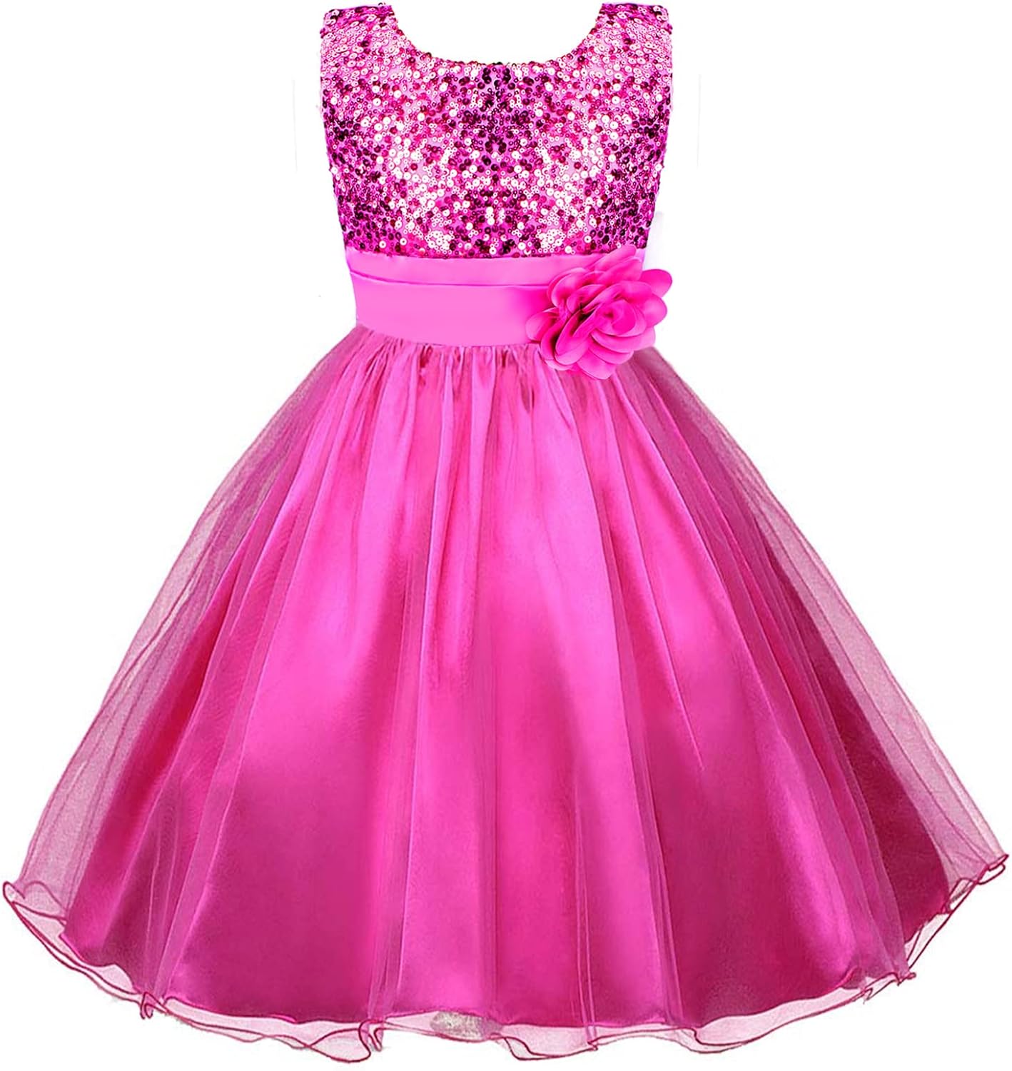 Girls Princess Dress Sequin Tulle Flower Pageant Birthday Party Wedding Bridesmaid Girl Dresses for 3-12 Years Britstyle Boutique