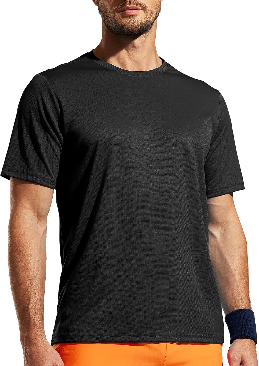 MIER Men's Gym Running T-Shirt Athletic Crewneck Short Sleeve Shirts Workout Quick Dry Moisture Wicking Top, Lightweight Britstyle Boutique