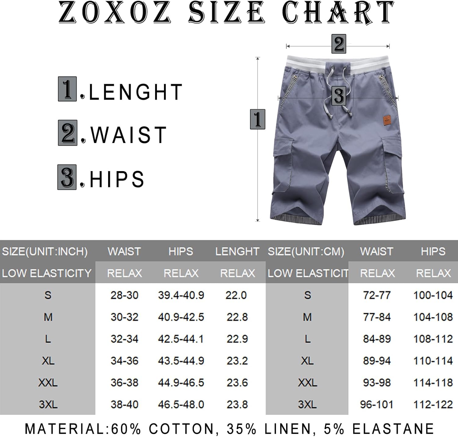 Shorts Men Cargo Shorts Men Casual Summer Men's Shorts with 6 Pockets Britstyle Boutique
