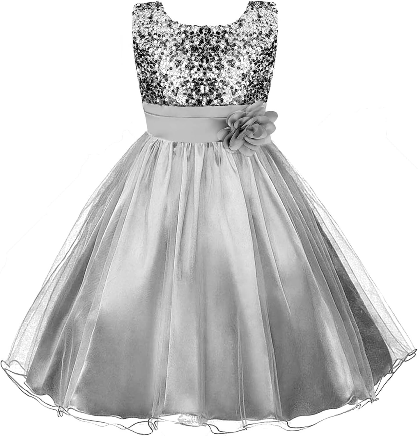 Girls Princess Dress Sequin Tulle Flower Pageant Birthday Party Wedding Bridesmaid Girl Dresses for 3-12 Years Britstyle Boutique