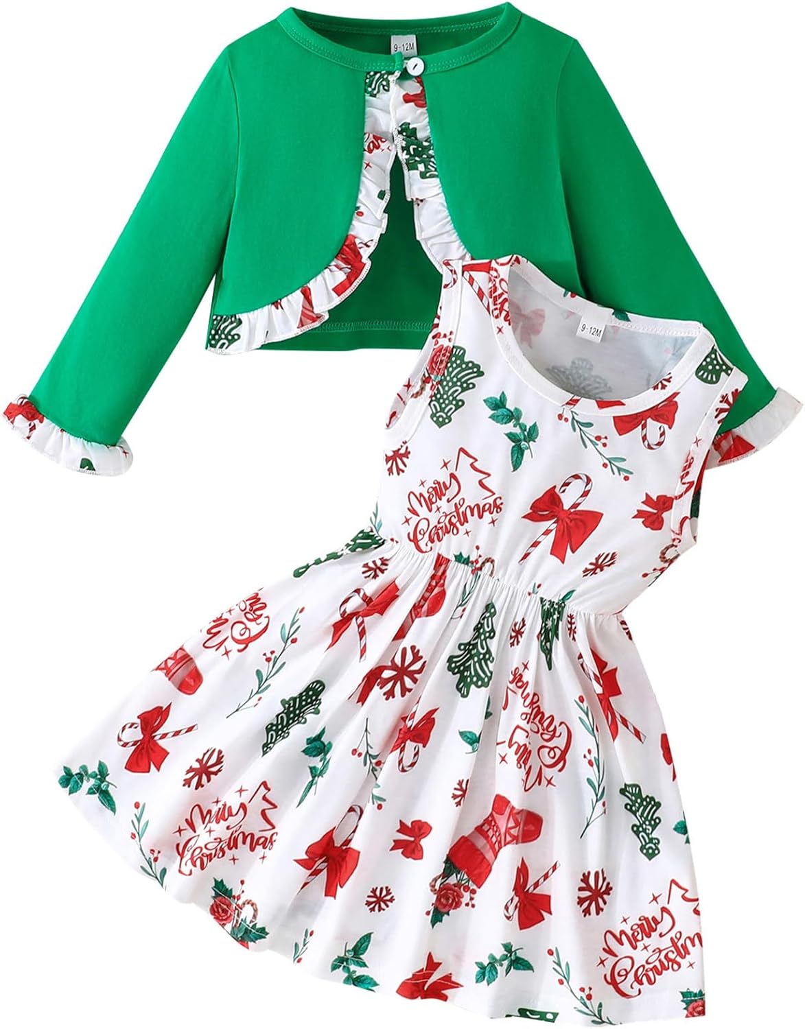 Baby Girls Dress and Cardigan Sets Toddler Girl Floral Print Sleeveless Dress and Long Sleeve Coat 2Pcs Outfits Britstyle Boutique