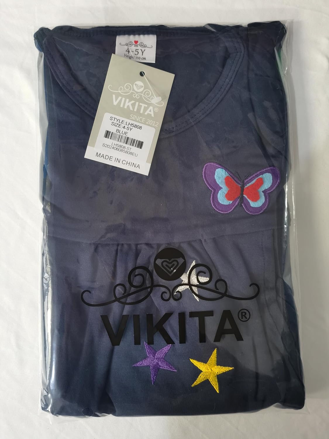 Girls Dress Rainbow Long Sleeve Embroidery Star Age 1-8 Years Britstyle Boutique