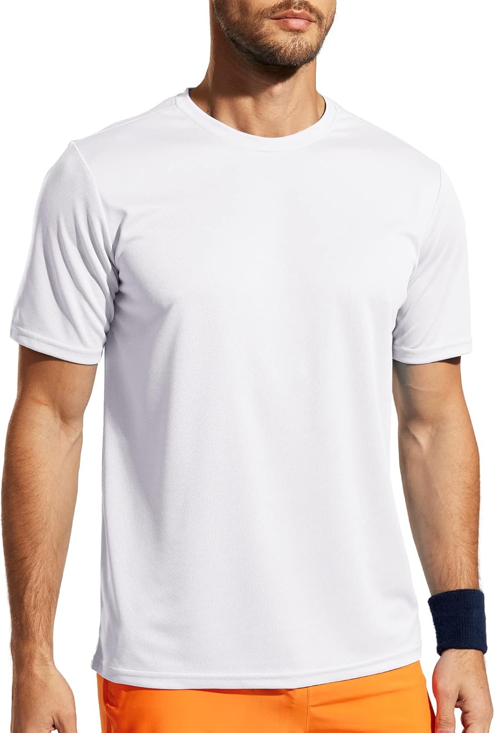 MIER Men's Gym Running T-Shirt Athletic Crewneck Short Sleeve Shirts Workout Quick Dry Moisture Wicking Top, Lightweight Britstyle Boutique
