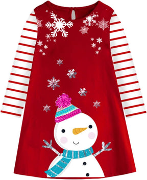 Girls Dress Rainbow Long Sleeve Embroidery Star Age 1-8 Years Britstyle Boutique