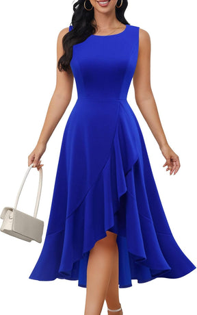 Cocktail Party Dresses for Women Wedding Guest Fall 2025 Sleeveless Fit and Flare Formal Church Dress Britstyle Boutique