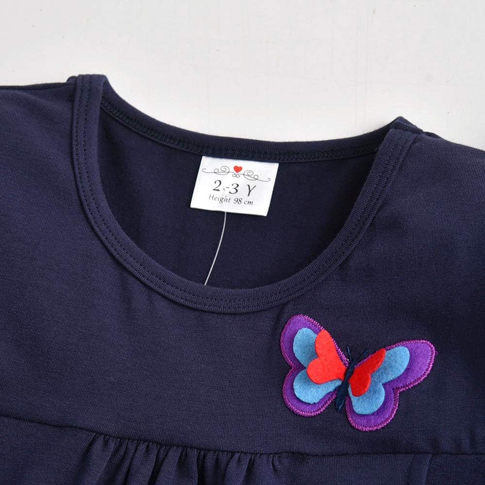 Girls Dress Rainbow Long Sleeve Embroidery Star Age 1-8 Years Britstyle Boutique