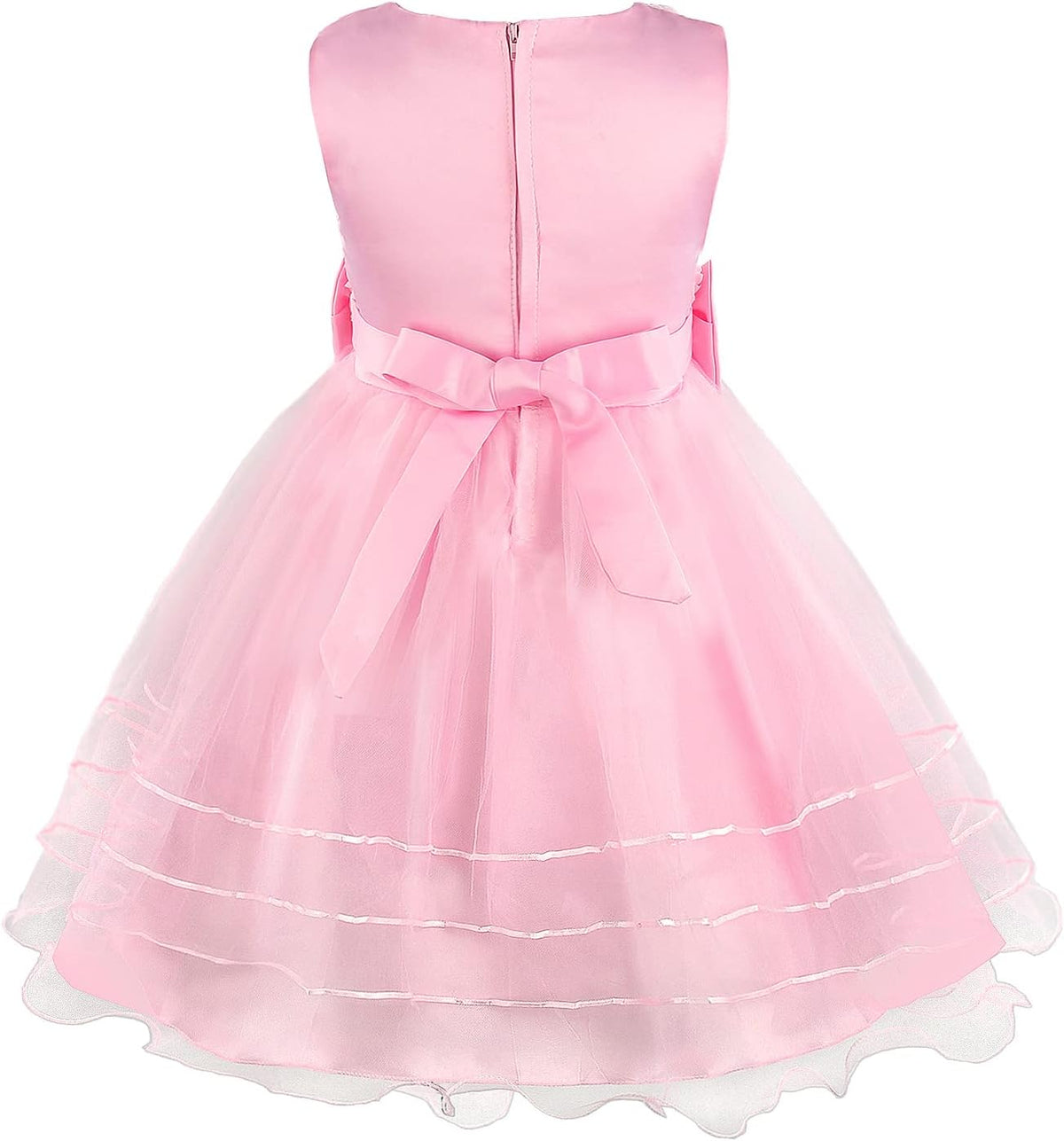 Prinzessin Kleid Rose Blume Fliege Partykleid Tüll Hochzeitskleid Brautjungfer Taufe Elegantes formelles Kleid für Mädchen Britstyle Boutique