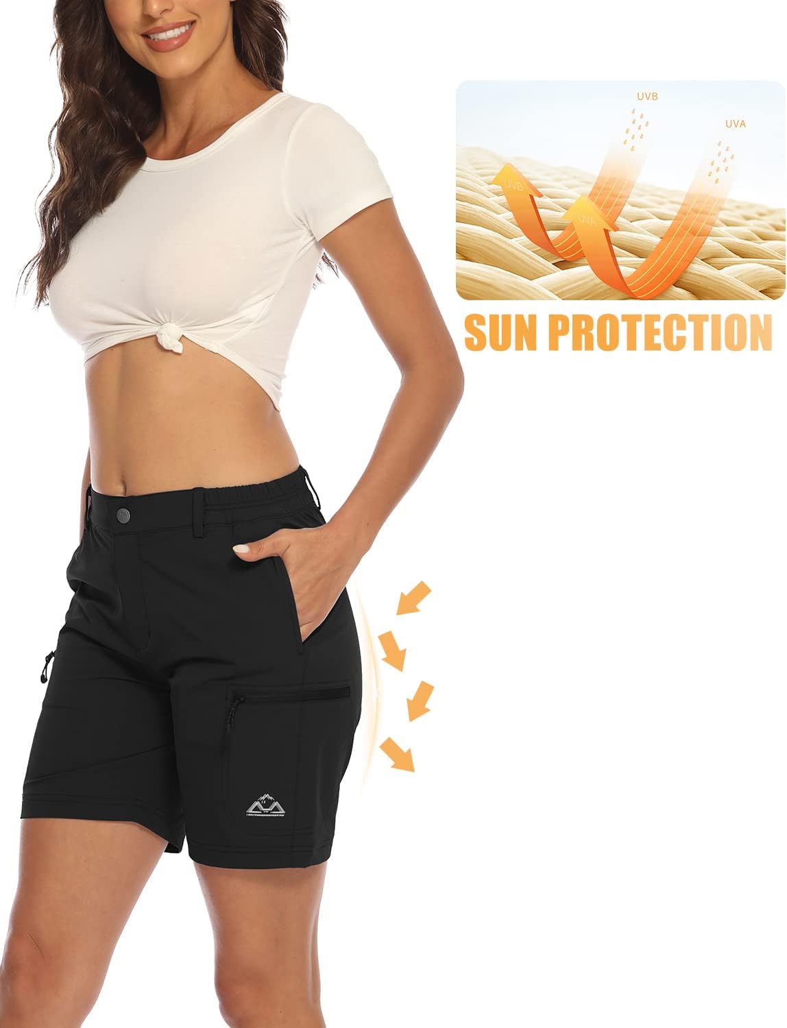 Women's Walking Hiking Shorts, Ladies Summer Cargo Shorts Lightweight Quick Dry Outdoor Casual Stretch Shorts Trousers Britstyle Boutique