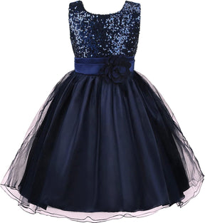 Girls Princess Dress Sequin Tulle Flower Pageant Birthday Party Wedding Bridesmaid Girl Dresses for 3-12 Years Britstyle Boutique