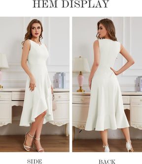 Cocktail Party Dresses for Women Wedding Guest Fall 2025 Sleeveless Fit and Flare Formal Church Dress Britstyle Boutique