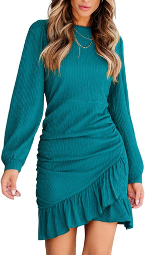 Women's Mini Dress Floral Eyelet Picot V Neck Elastic Waist A-Line Casual Party Cocktail Slip Short Dress Britstyle Boutique