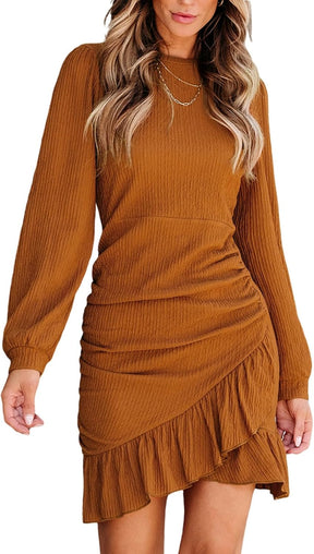 Women's Mini Dress Floral Eyelet Picot V Neck Elastic Waist A-Line Casual Party Cocktail Slip Short Dress Britstyle Boutique