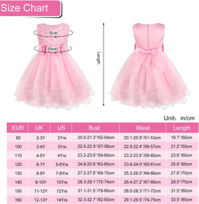Prinzessin Kleid Rose Blume Fliege Partykleid Tüll Hochzeitskleid Brautjungfer Taufe Elegantes formelles Kleid für Mädchen Britstyle Boutique