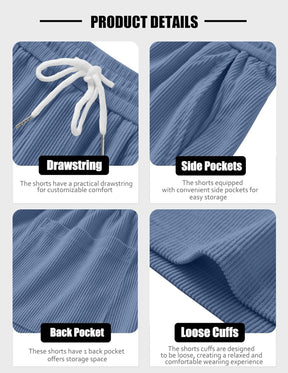 Mens Corduroy Shorts Summer Casual Beach Shorts Elasticated Waist Stretch Shorts with Pockets Britstyle Boutique