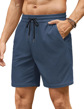 Mens Corduroy Shorts Summer Casual Beach Shorts Elasticated Waist Stretch Shorts with Pockets Britstyle Boutique