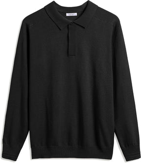 Men's Jumper Poloshirt Long Sleeve Top Knitted Pullover Regular Fit Winter Sweater Casual Solid Color Sweatshirt Britstyle Boutique